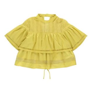 アリシアスタン(ALEXIA STAM)のアリシアスタン Cutwork Ruffle Blouse Yellow(シャツ/ブラウス(半袖/袖なし))