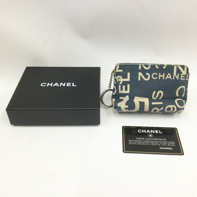 〇〇CHANEL シャネル バイシー キーリング付きポーチ キャンバス 【高