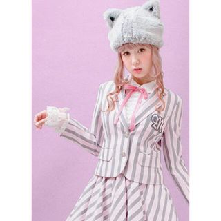 MILK セットアップ ピンク ストライプ - スカートスーツ上下