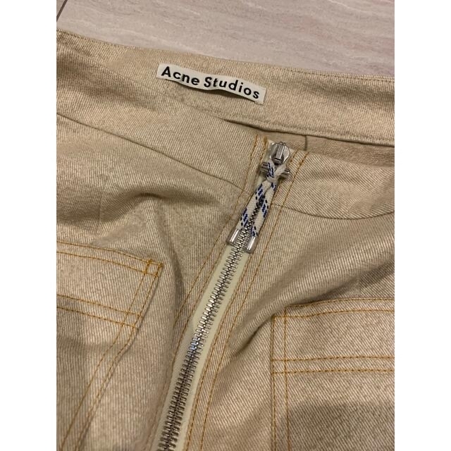 レディースACNE STUDIOS アクネストゥディオス　ベージュ　ジップ　スカート