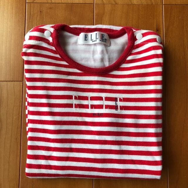 ELLE(エル)のELLE  80センチ　2枚　長袖ロンパース&長袖Tシャツ　 キッズ/ベビー/マタニティのベビー服(~85cm)(ロンパース)の商品写真