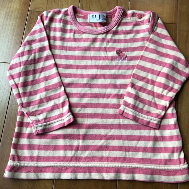 ELLE(エル)のELLE  80センチ　2枚　長袖ロンパース&長袖Tシャツ　 キッズ/ベビー/マタニティのベビー服(~85cm)(ロンパース)の商品写真