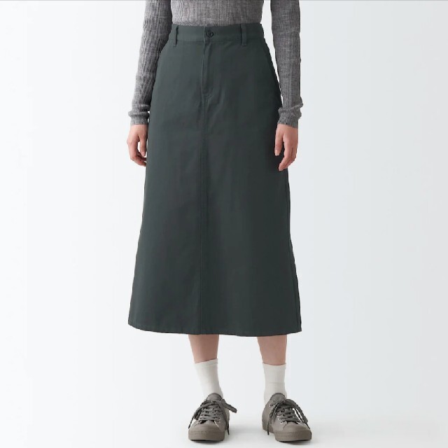 MUJI (無印良品)(ムジルシリョウヒン)のチノセミフレアーセミスカート レディースのスカート(ロングスカート)の商品写真