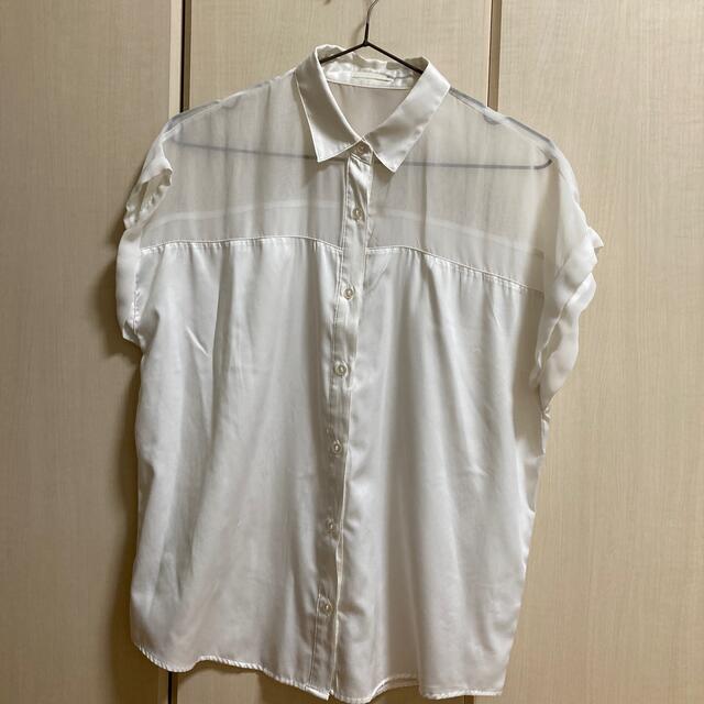 GU(ジーユー)のシアーブラウス レディースのトップス(シャツ/ブラウス(半袖/袖なし))の商品写真