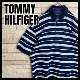 トミーヒルフィガー(TOMMY HILFIGER)のTOMMY HILFIGER ポロシャツ ボーダー 古着 ゆるダボ ストリート(ポロシャツ)