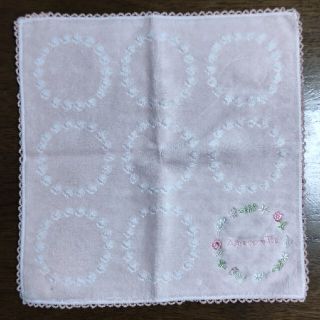 アフタヌーンティー(AfternoonTea)のアフタヌーンティー　小花刺繍ミニタオル ピンク(ハンカチ)