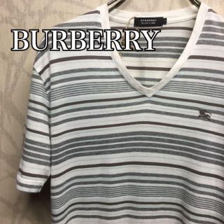 バーバリーブラックレーベル(BURBERRY BLACK LABEL)の【激レア】バーバリー　Tシャツ　半袖　胸ロゴ　三陽商会　ボーダー(Tシャツ/カットソー(半袖/袖なし))