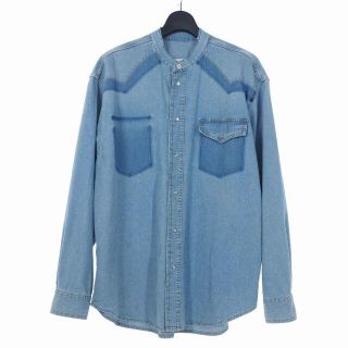 マルタンマルジェラ(Maison Martin Margiela)のメゾンマルジェラ 22SS バンドカラー デニム ウエスタン シャツ 再構築(シャツ/ブラウス(長袖/七分))