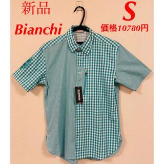 ビアンキ(Bianchi)のBianchi ビアンキ　半袖チェックシャツ　Sサイズ(ウエア)