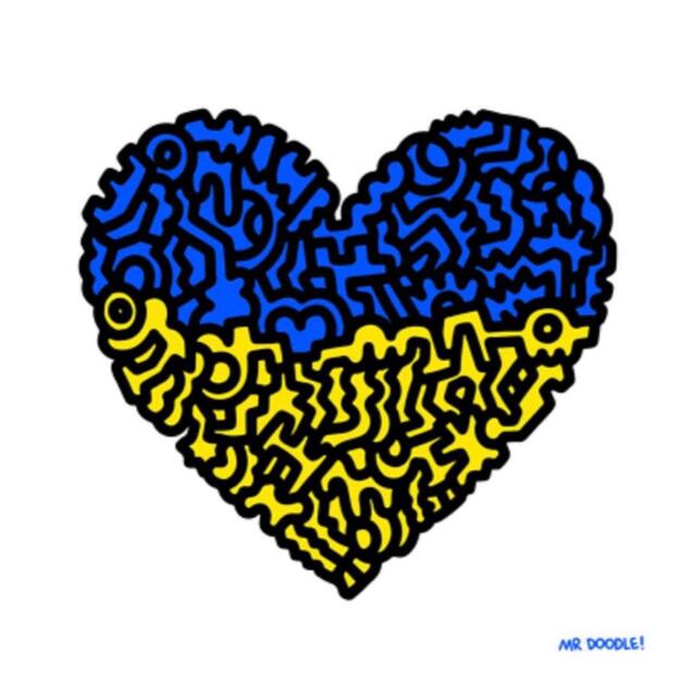 “Doodle For Ukrainian” Art By Mr Doodle美術品/アンティーク