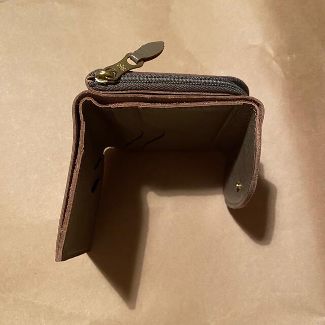 グレー】 IL BISONTE - 折り財布 ミニ財布 三つ折り財布 二つ折り財布