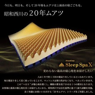 ニシカワ(西川)の【新品未使用_Muatsu】Sleep SpaX高反発三つ折りマットレス　ダブル(マットレス)