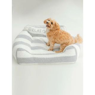 ジェラートピケ(gelato pique)のジェラートピケ　ジェラートソファ型ベッド犬　ブルー新品(犬)