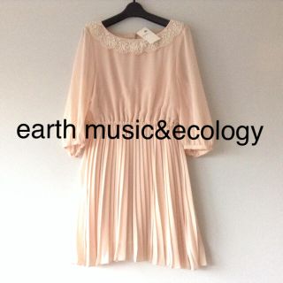 アースミュージックアンドエコロジー(earth music & ecology)のアースミュージック&エコロジー レースネックワンピース(ミニワンピース)