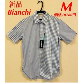 ビアンキ(Bianchi)のBianchi ビアンキ　半袖チェックシャツ　Mサイズ(ウエア)