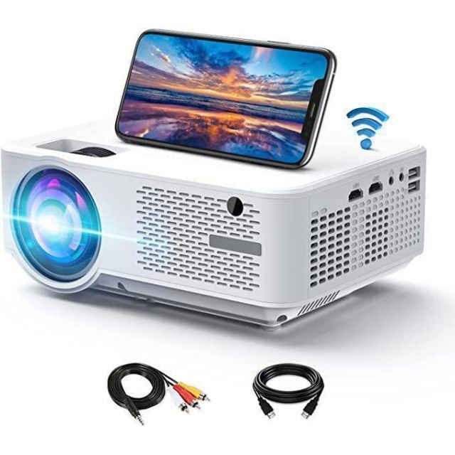 高輝度画像❣️プロジェクター 小型 8000lm WiFi iPhone対応