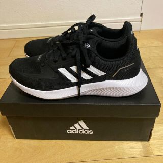 アディダス(adidas)のアディダス ランファルコン キッズスニーカーブラック×ホワイト (スニーカー)