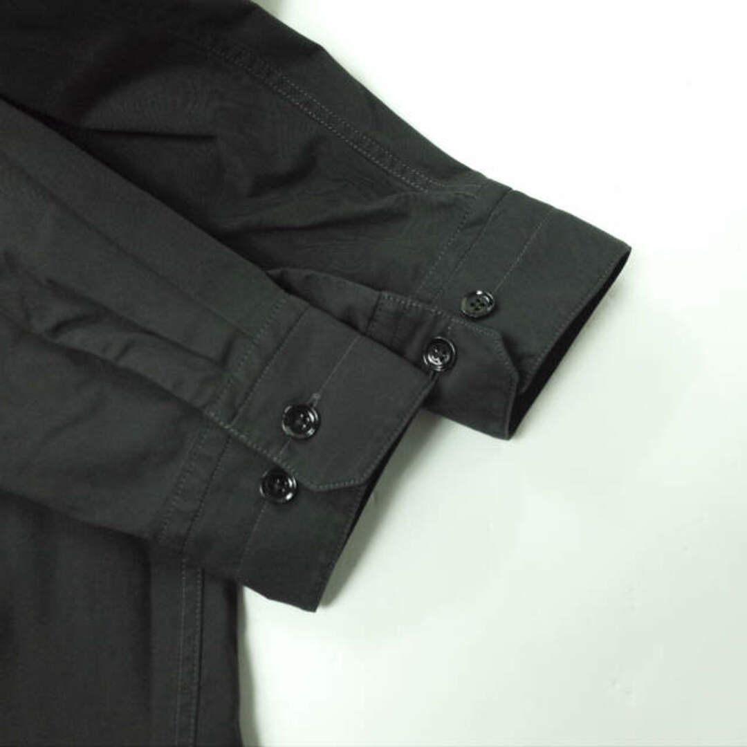 約515cm身幅LEMAIRE ルメール 22SS MILITARY SHIRT オープンカラー ミリタリーシャツ M221 SH190 LF699 48 BLACK 長袖 開襟 コットンギャバジン トップス【新古品】【LEMAIRE】