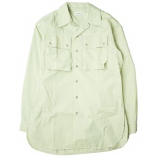 ルメール(LEMAIRE)のLEMAIRE ルメール 22SS MILITARY SHIRT オープンカラー ミリタリーシャツ M221 SH190 LF699 46 OVERCAST GREY 長袖 開襟 コットンギャバジン トップス【新古品】【中古】【LEMAIRE】(シャツ)