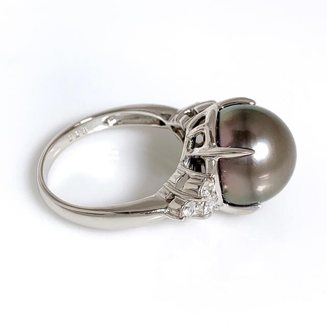 TASAKI プラチナpt900 リング 黒蝶真珠10㎜ 12号 6.6g-