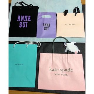 ケイトスペードニューヨーク(kate spade new york)のブランドショップ袋5枚セット！ケイトスペード、ティファニー、ジルスチュアート(ショップ袋)