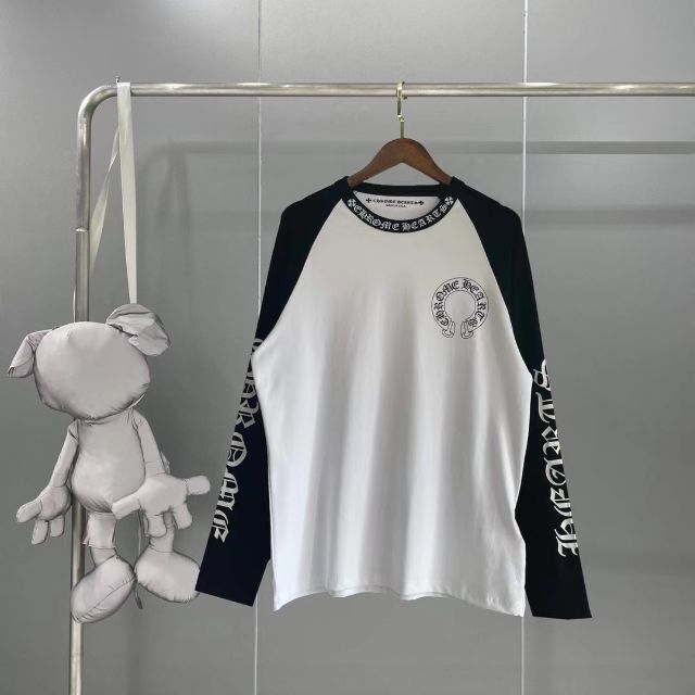 新品】クロムハーツ ベースボールラグランロングTシャツ ホワイト