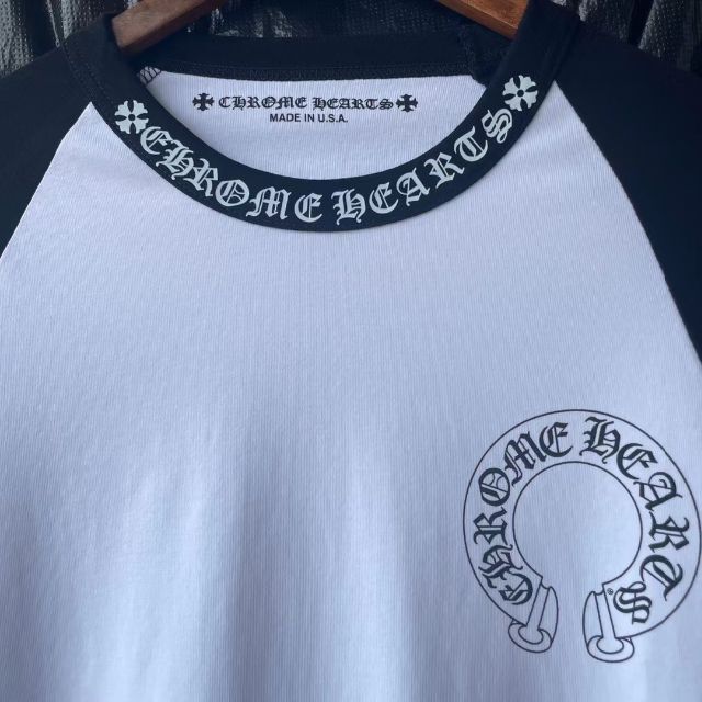 新品】クロムハーツ ベースボールラグランロングTシャツ ホワイト