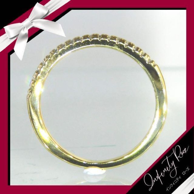 （R012G）22号　ゴールド小粒スワロ繊細な極細リング　指輪 レディースのアクセサリー(リング(指輪))の商品写真