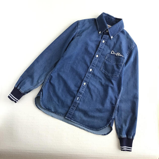 DUFFER ダファー　DENIM SHIRT リブ袖 デニムシャツ　インディゴ