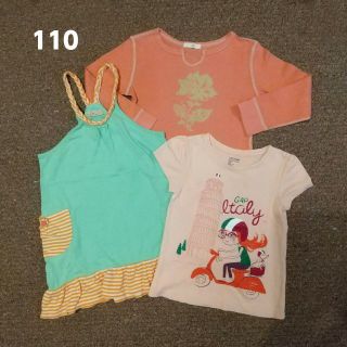 グローバルワーク(GLOBAL WORK)の110/ﾜﾝﾋﾟｰｽ(GW)&ﾄｯﾌﾟｽ(ﾍﾞﾙﾒｿﾞﾝ)&Tシャツ(Gap)(Tシャツ/カットソー)