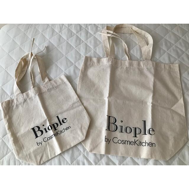 Cosme Kitchen(コスメキッチン)の【新品☆】BioplebyCosmeKitchenコスメキッチン エコバッグ2枚 レディースのバッグ(エコバッグ)の商品写真