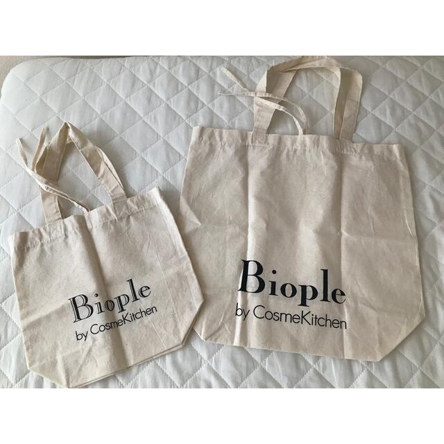 Cosme Kitchen(コスメキッチン)の【新品☆】BioplebyCosmeKitchenコスメキッチン エコバッグ2枚 レディースのバッグ(エコバッグ)の商品写真