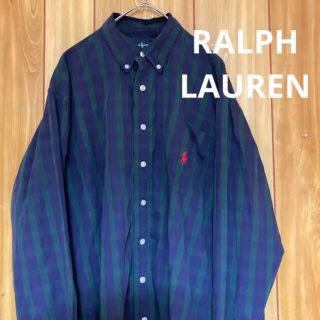 ポロラルフローレン(POLO RALPH LAUREN)のラルフローレン ブラックウォッチ　チェックシャツ　レディースL(シャツ/ブラウス(長袖/七分))