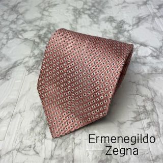 エルメネジルドゼニア(Ermenegildo Zegna)のゼニア ネクタイ ドット シルク ピンク系(ネクタイ)