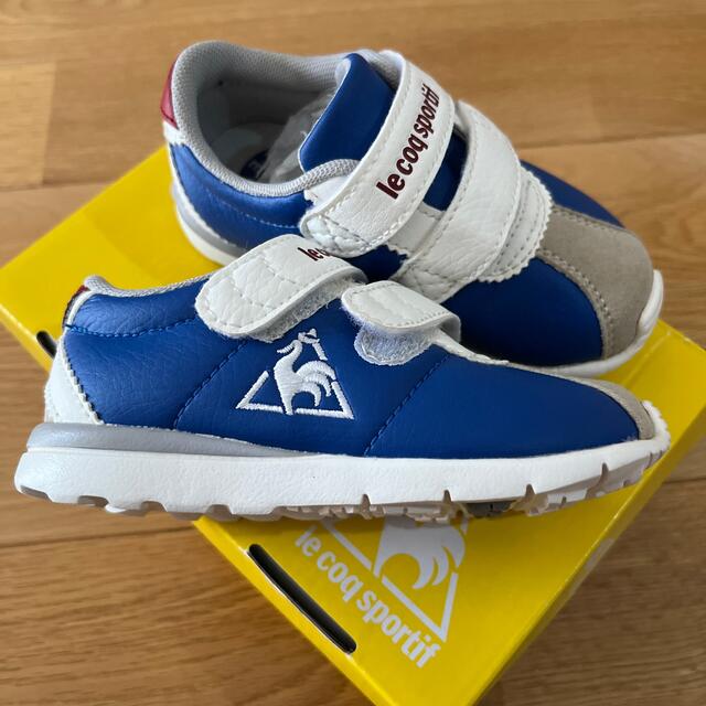 le coq sportif(ルコックスポルティフ)のルコック　モンペリエ　キッズ　14.5 青　ブルー　スニーカー　新品 キッズ/ベビー/マタニティのベビー靴/シューズ(~14cm)(スニーカー)の商品写真