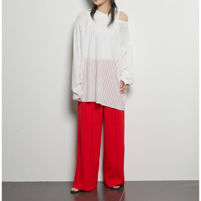 ◇新品◇【CITYSHOP】LACE LONG T-SHIRT：カットソー