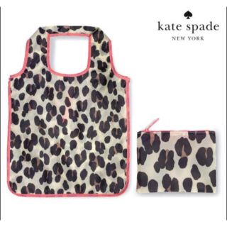 ケイトスペードニューヨーク(kate spade new york)の新品★katespadeレオパードポーチ付エコバック ショッピング(エコバッグ)