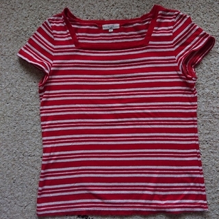 ロペ(ROPE’)のROPE Tシャツ 赤白ボーダー(Tシャツ(半袖/袖なし))