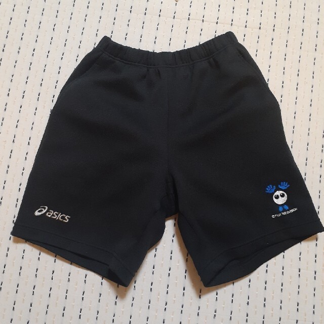 asics(アシックス)のasics　ハーフパンツ　黒　Mサイズ　バボちゃん　中古　バレーボール スポーツ/アウトドアのスポーツ/アウトドア その他(バレーボール)の商品写真