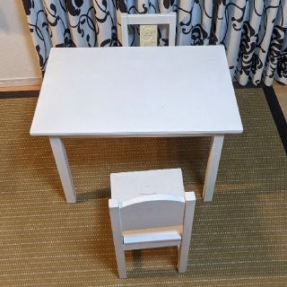 イケア(IKEA)の【中古】再値下げしました！引取限定　IKEA　キッズデスク&チェア2脚セット(その他)