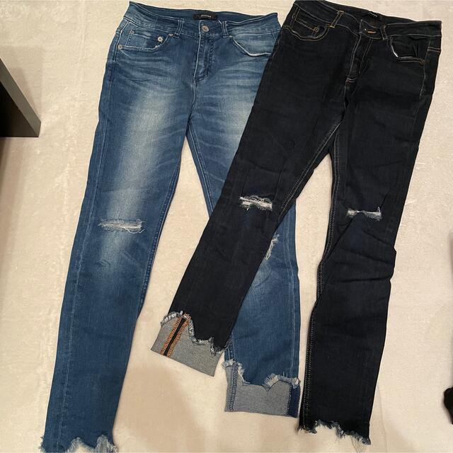 JEANASIS(ジーナシス)のjeanasis ダメージスキニー レディースのパンツ(デニム/ジーンズ)の商品写真