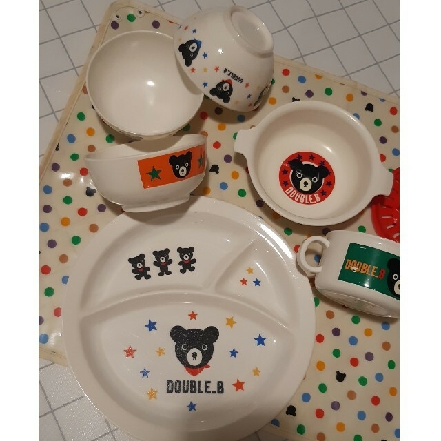 DOUBLE.B(ダブルビー)のミキハウス　DOUBLE.B　食器セット キッズ/ベビー/マタニティの授乳/お食事用品(離乳食器セット)の商品写真