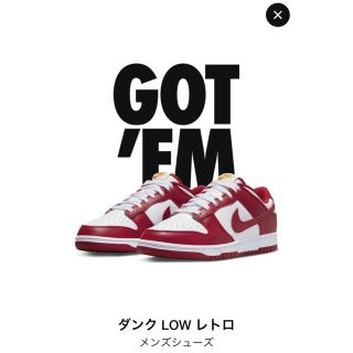 ナイキ(NIKE)のNIKE DUNK LOW レトロ GYM RED ダンクロー　27.5cm(スニーカー)