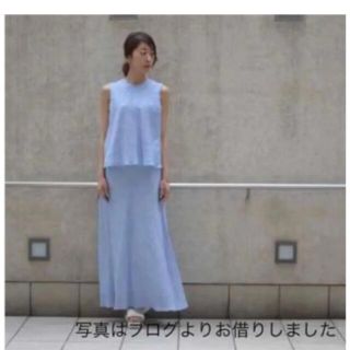 グリード(GREED)のBED&BREAKFAST  LINEN CHAMBRAY LONGSKIRT(カットソー(半袖/袖なし))