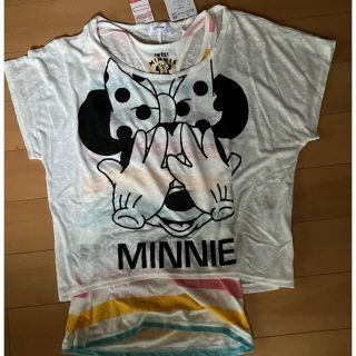 ディズニー(Disney)の新品　しまむら　Disney ディズニー　ミニー　Tシャツ　タンクトップ　重ね着(Tシャツ(半袖/袖なし))