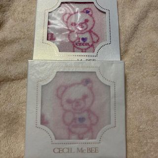 セシルマクビー(CECIL McBEE)のCECIL McBEE☆新品☆セシルベアハンドタオル2枚セット☆(ハンカチ)