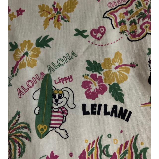 LIZ LISA doll(リズリサドール)の新品　LIZLISAリズリサドール ALOHA ハワイアン柄Tシャツ　黒猫cat レディースのトップス(Tシャツ(半袖/袖なし))の商品写真