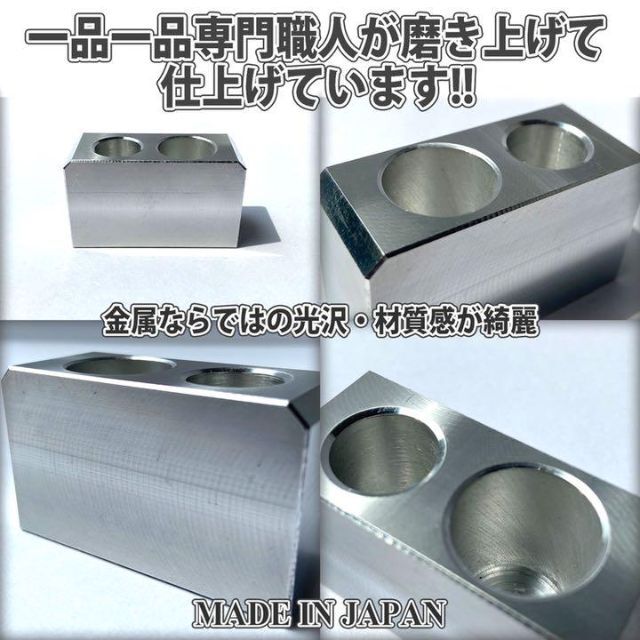 ありそうでなかったお洒落な金属製印鑑置き・ペン立て!! 【高級感・綺麗】 インテリア/住まい/日用品のインテリア小物(その他)の商品写真