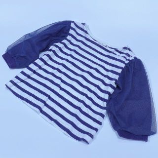 ブランシェス(Branshes)のbranshesブランシェス袖ボリュームトップス子供服ベビー服ボーダー80(シャツ/カットソー)