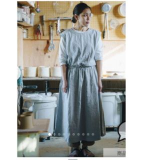 ネストローブ(nest Robe)のupcyclelino×ONE KILN ASHワークカシュクールワンピース(ロングワンピース/マキシワンピース)